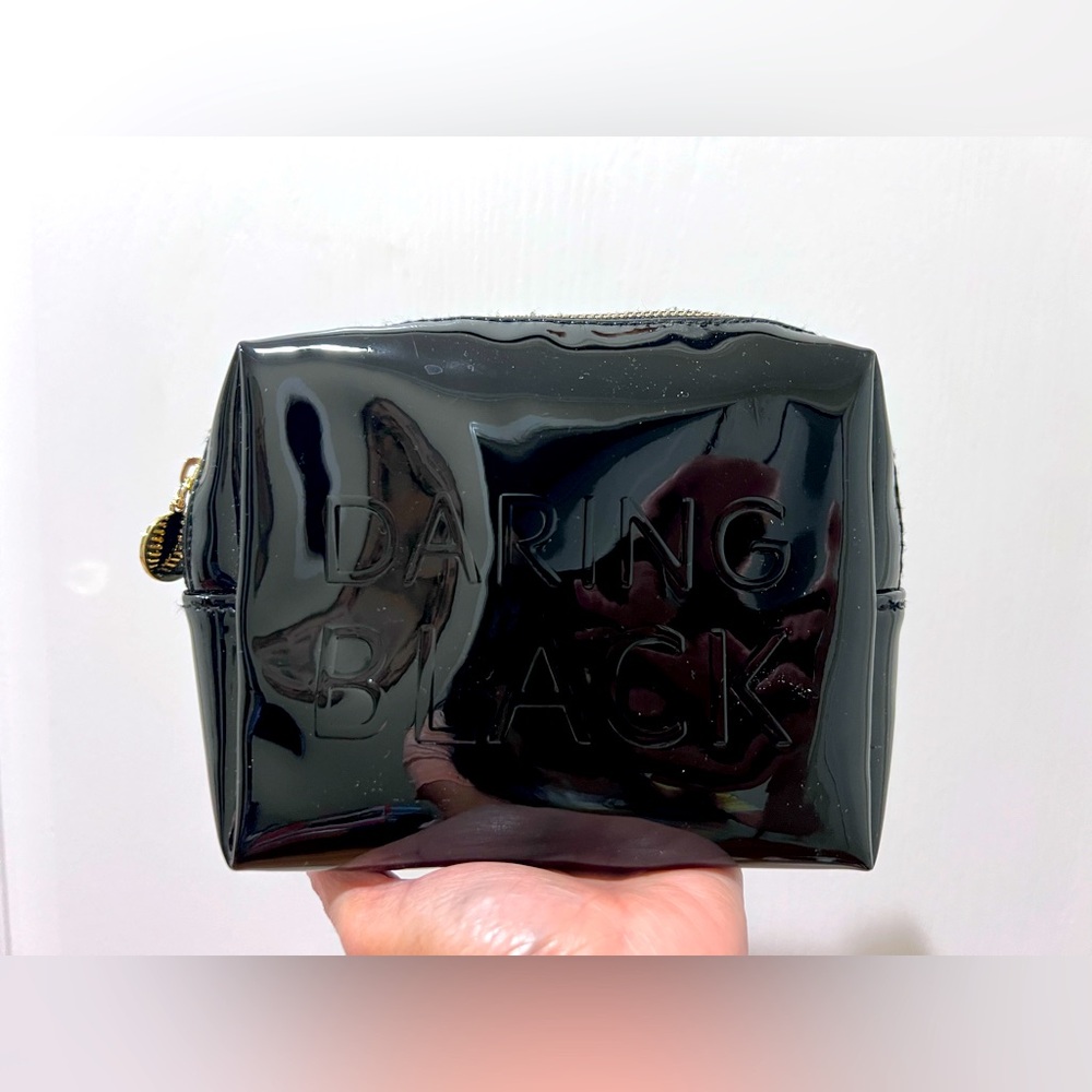 YSL Beauty Daring Black Glossy Travel Makeup Pouch
